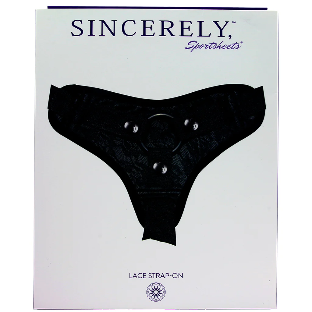 Sincerely Black Lace Strap-On Harness - Image 6